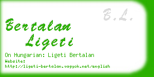 bertalan ligeti business card